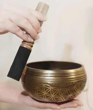 Tibetaanse Zangleschaal 'Flower of Life' - Meditatie, Yoga & Stressverlichting