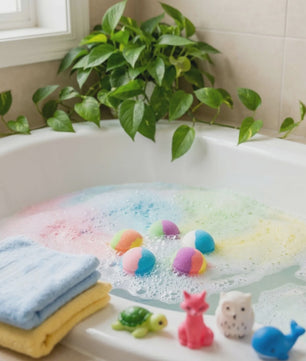 24x Verrassingsbadbomben Cadeauset - Luxe Spa Ontspanning met Etherische Oliën & Shea Boter voor Kinderen & Volwassenen