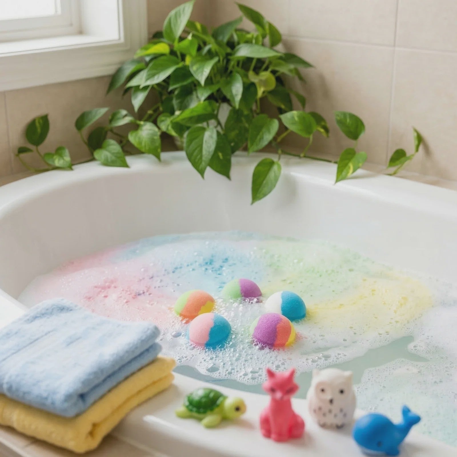 24x Verrassingsbadbomben Cadeauset - Luxe Spa Ontspanning met Etherische Oliën & Shea Boter voor Kinderen & Volwassenen
