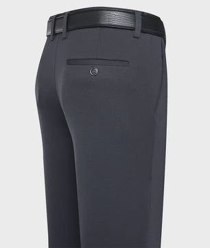 Herfst/Winter Heren Broek: Comfortabele Business Casual Pantalon met Elastische Taille