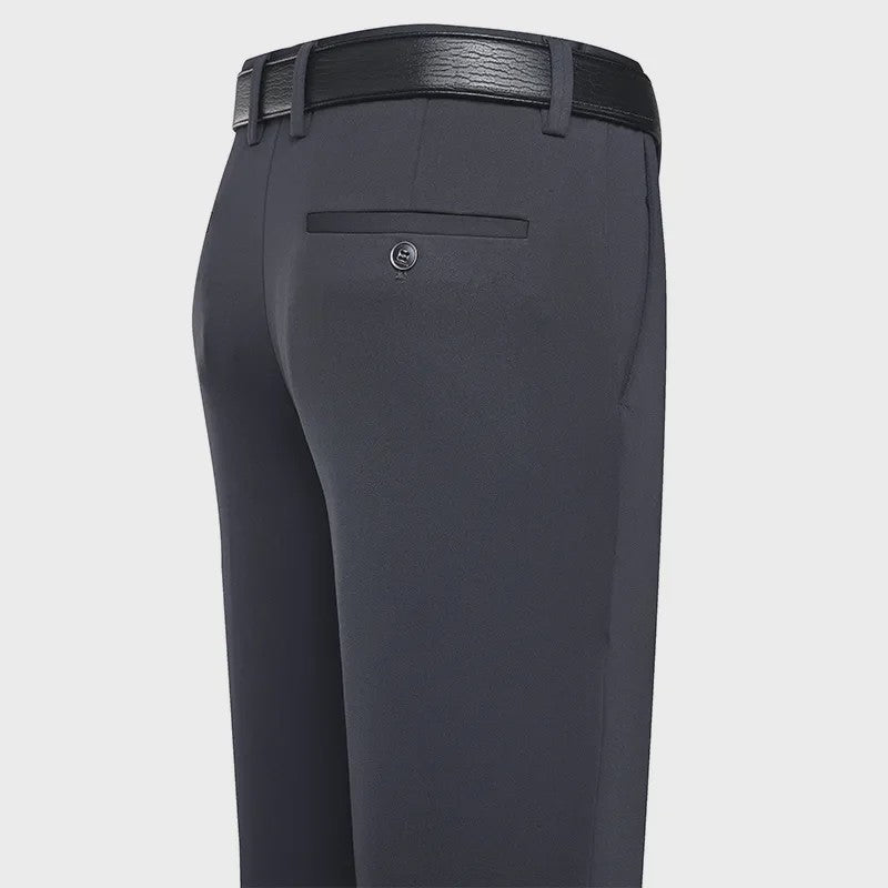 Herfst/Winter Heren Broek: Comfortabele Business Casual Pantalon met Elastische Taille