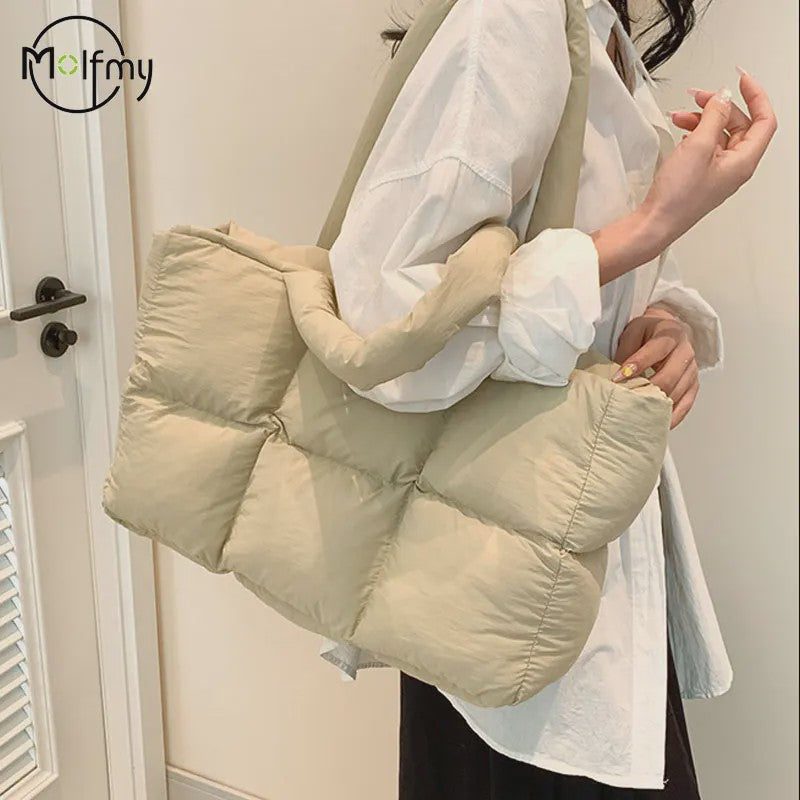 Gewatteerde Dames Shopper Tas - Retro Trendy, Grote Capaciteit & Waterdicht
