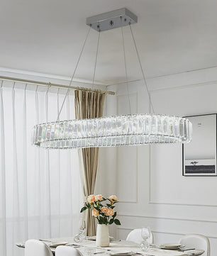 Luxe Kristallen Ovalen LED Plafondlamp / Hanglamp - Modern Design voor Woonkamer & Slaapkamer