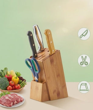 Massief Bamboe Messenblok - Keuken Organizer & Messenhouder