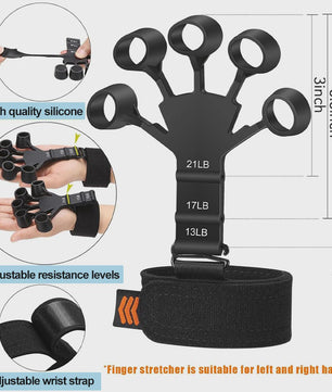 Complete Handtrainer Set: 5-60kg Verstelbare Hand Gripper, Vingerstrekker & Polstrainer