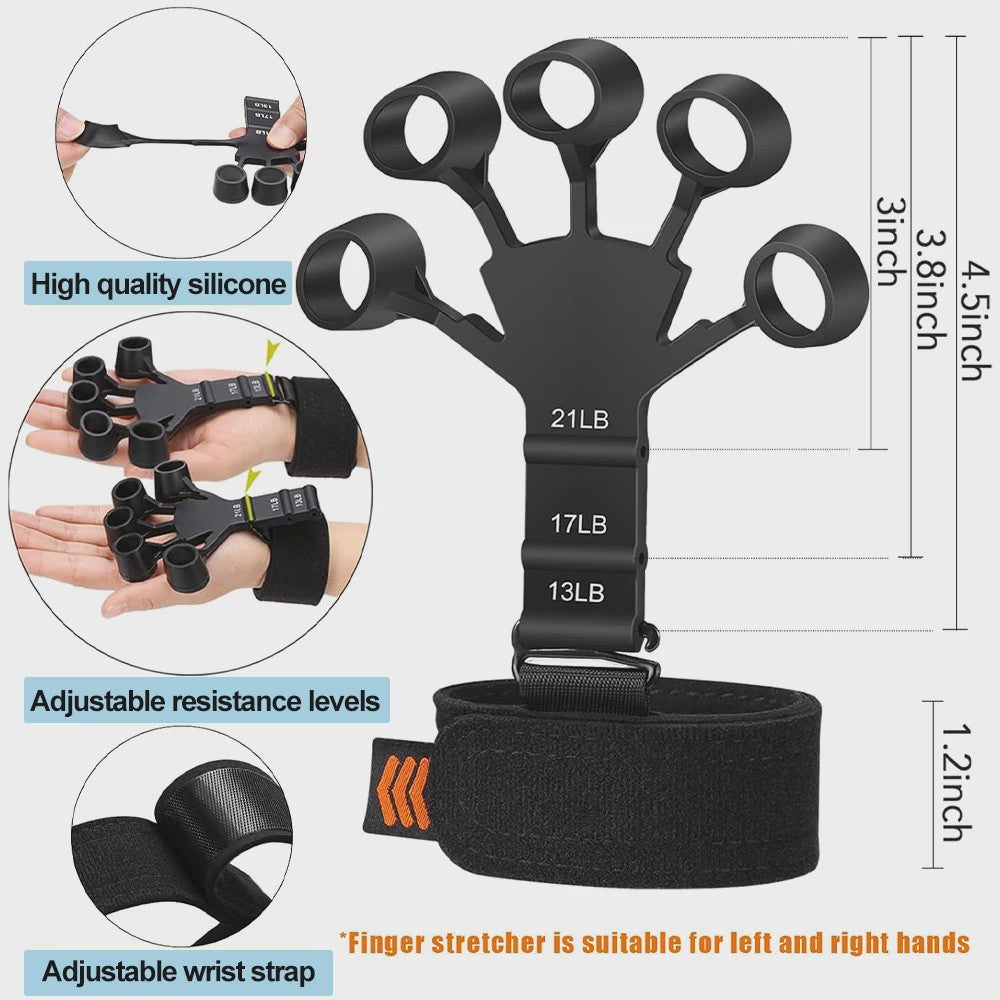Complete Handtrainer Set: 5-60kg Verstelbare Hand Gripper, Vingerstrekker & Polstrainer
