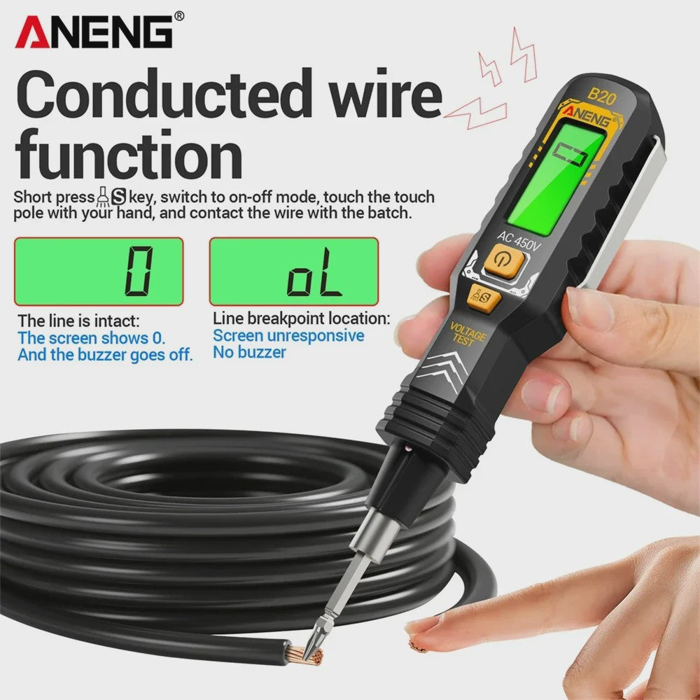 ANENG B20 Spanningsmeter & Schroevendraaier Pen - Dubbelzijdig, Digitaal Display