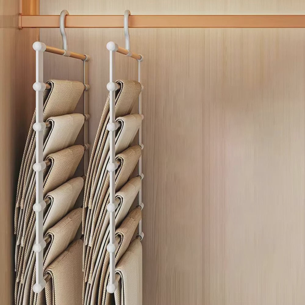 Ruimtebesparende Kledinghanger voor Broeken - 5 Lagen Organizer