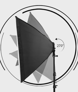 Professionele Softbox Verlichtingskit 50x70cm met E27 Lampen en Statief - Fotostudio Apparatuur