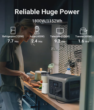 ALLPOWERS R1500 Power Station 1152Wh met 100W/200W/400W Zonnepaneel - Draagbare Energie voor Camping & Tuinfeest