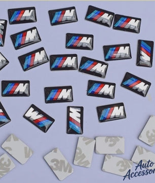 4x BMW M Performance Logo Embleem Stickers - Stuurwiel, Velgen & Interieur