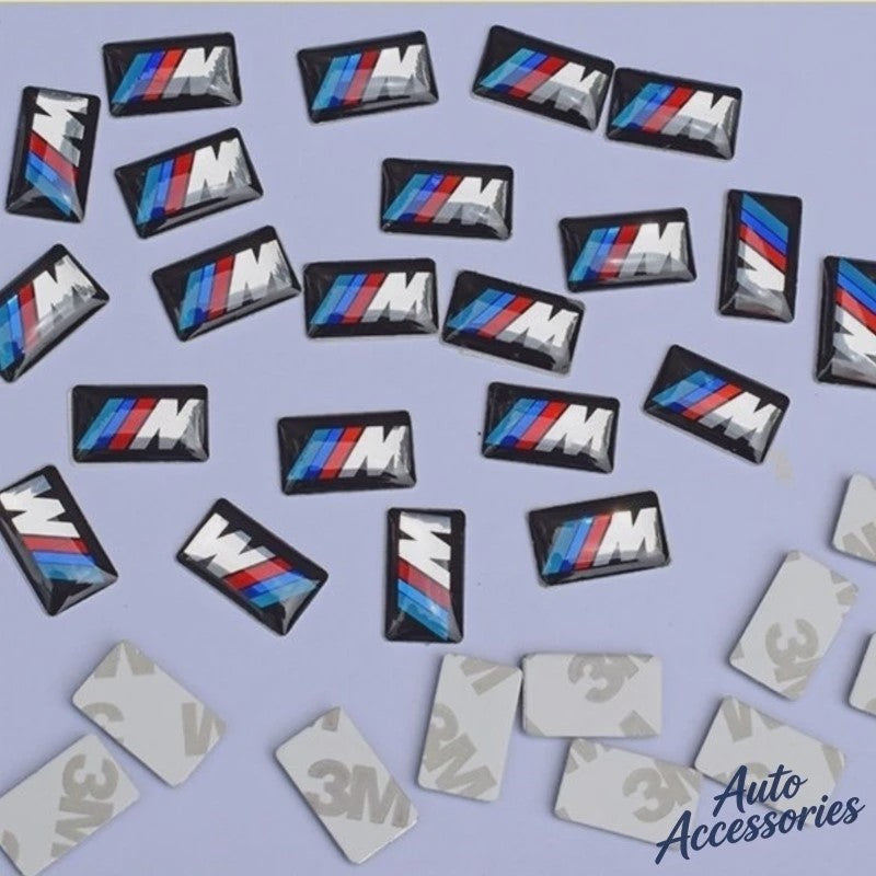 4x BMW M Performance Logo Embleem Stickers - Stuurwiel, Velgen & Interieur