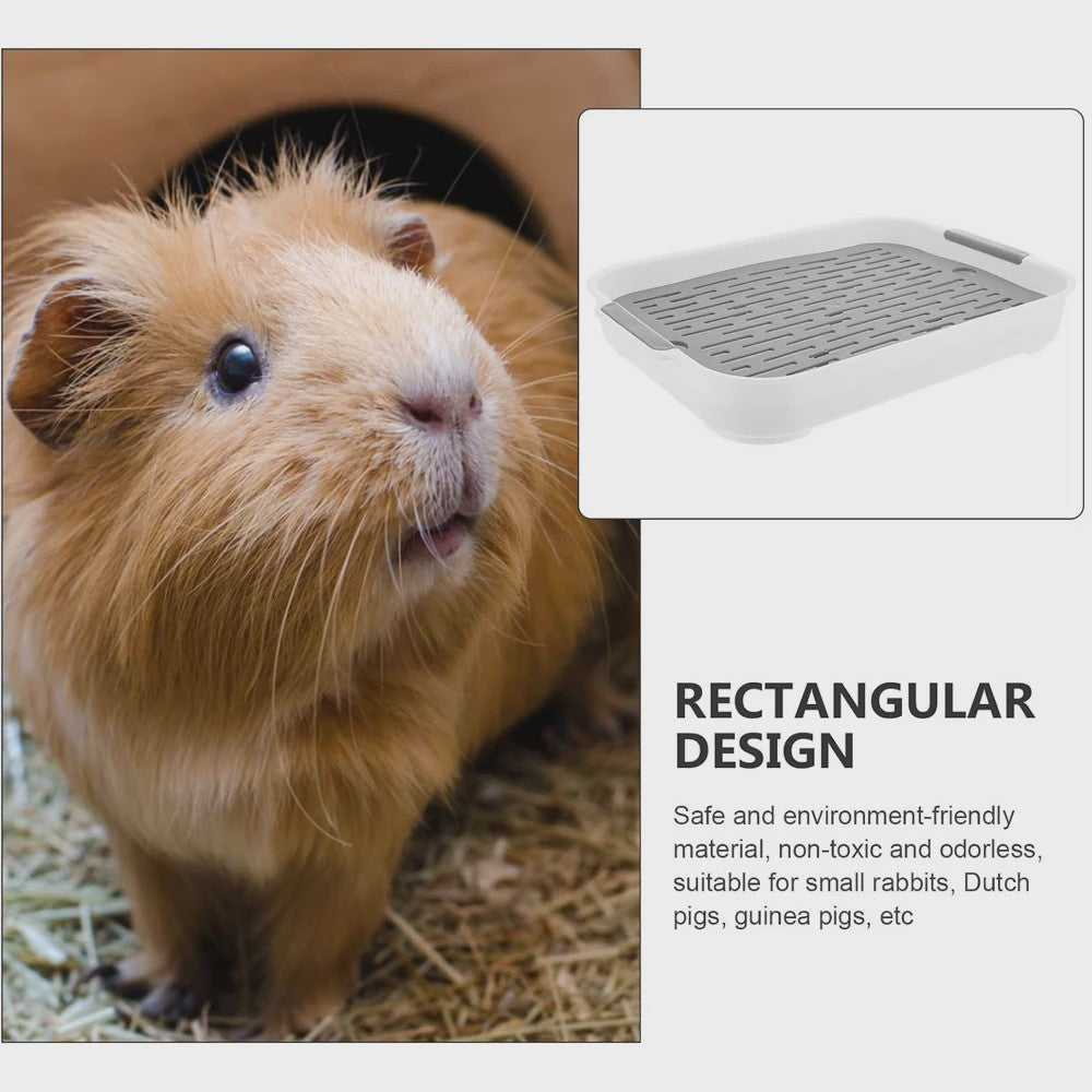 Huisdier Toiletbakje - Knaagdier Plasbak voor Konijn, Cavia, Hamster & Fretten