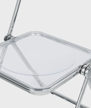 Stapelbare Transparante Acryl Klapstoel met Chroom Frame - Luxe Loungestoel voor Feest, Banket & Conferentie