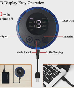 EMS Spierstimulator: Draadloze Trainer voor Buik en Armen met USB Opladen
