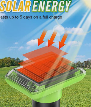 Zonne-energie Ongedierteverjager: Ultrasonisch & Vibratie voor Tuin, Boerderij & Boomgaard
