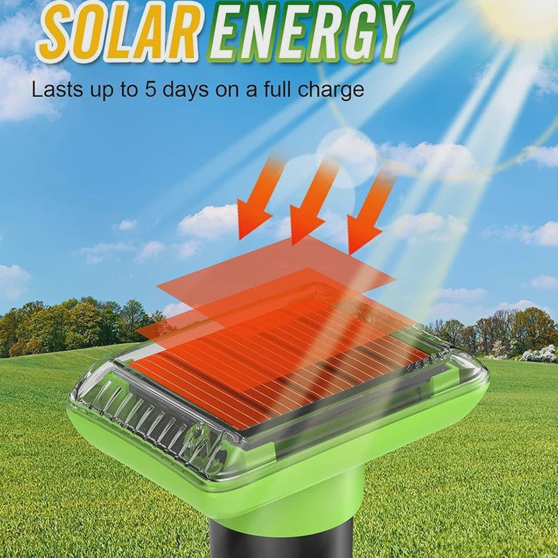 Zonne-energie Ongedierteverjager: Ultrasonisch & Vibratie voor Tuin, Boerderij & Boomgaard