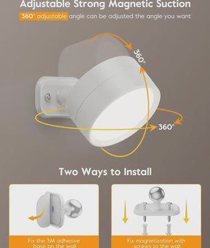 Oplaadbare Magnetische Wandlamp met Afstandsbediening - 360° Draaibaar & Dimbaar