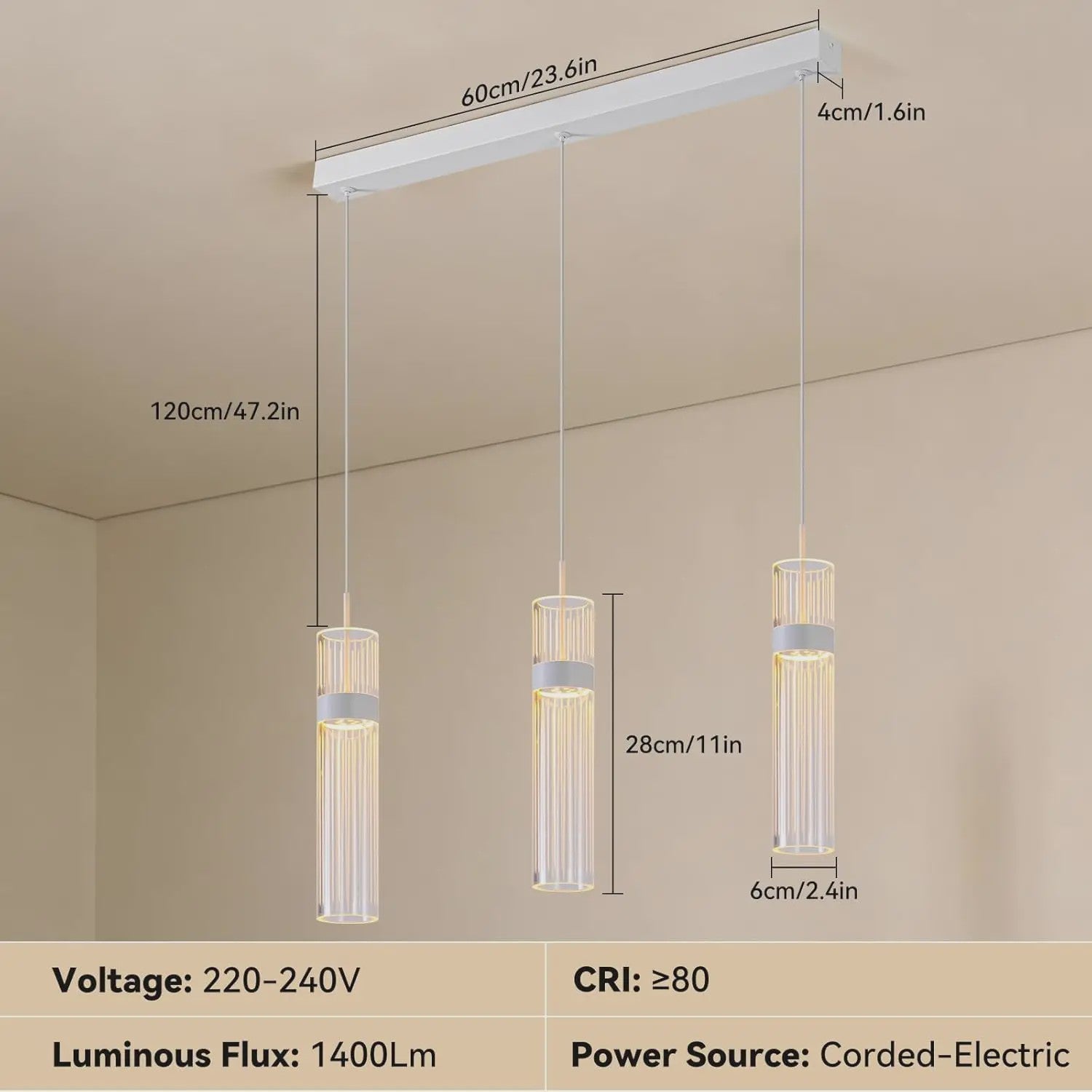 Moderne Hanglamp 3-lichts Cilinder LED - Verstelbaar Licht & Kleurtemperatuur