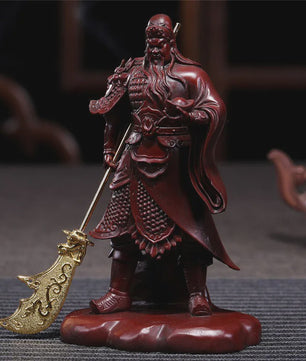 Bronzen Guan Gong Beeld - Feng Shui Resin Beeld voor Huisdecoratie