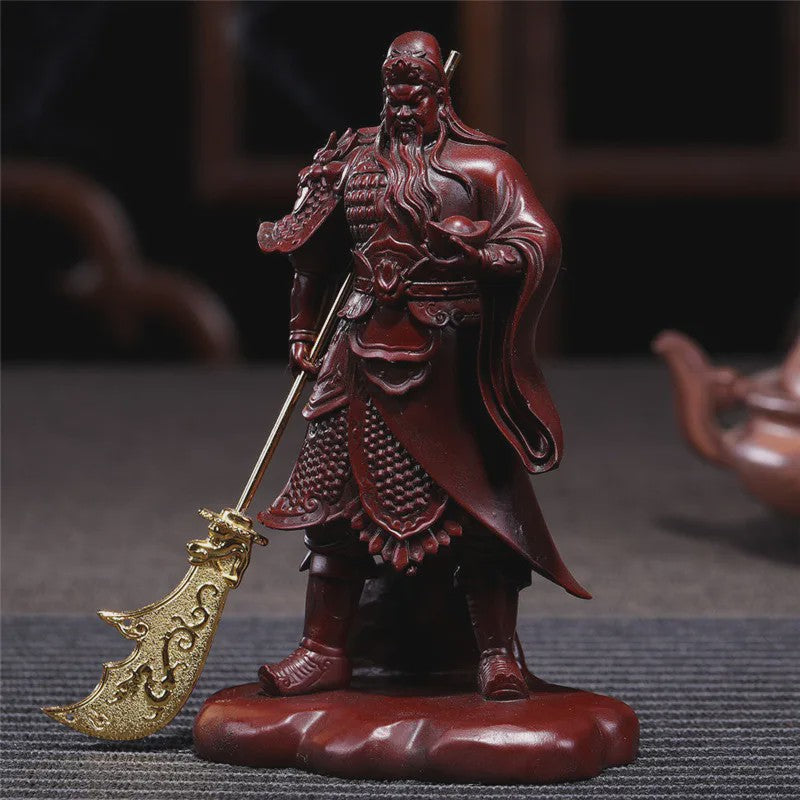 Bronzen Guan Gong Beeld - Feng Shui Resin Beeld voor Huisdecoratie