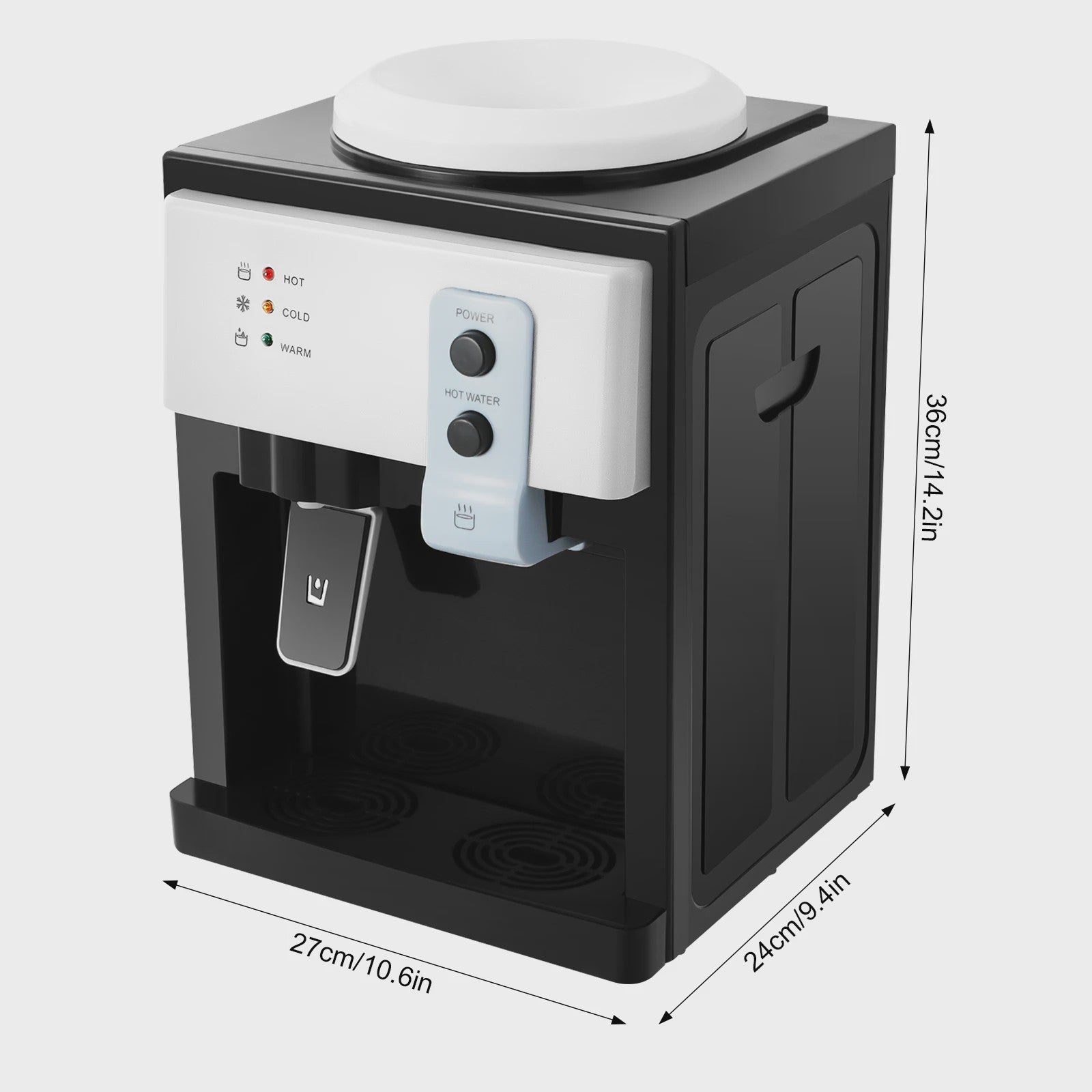 Desktop Water Dispenser met Warm en Koud Water - 500W/75W