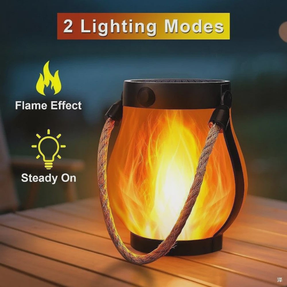 Zonne-energie Vlam Lantaarn - Sfeervolle Decoratie voor Tuin, Terras & Camping