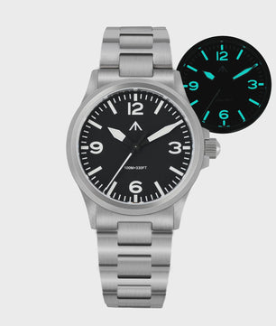 Militado ML18 Herenhorloge - 36mm, Sweep Second Quartz, Saffierglas, 100M Waterdicht