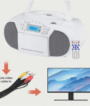 Multifunctionele DVD Speler met Bluetooth, Cassette, USB, Radio en Opnamefunctie