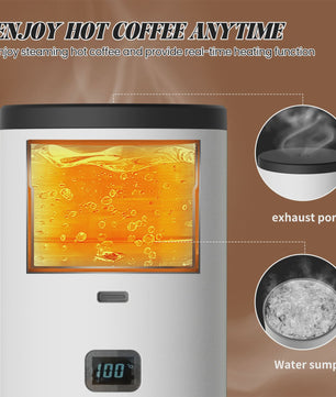Draagbare Elektrische Koffiemachine - Espresso, Capsules, Verwarmend, Draadloos - Ideaal voor Reizen & Auto