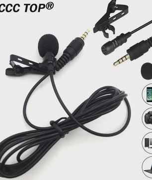 Externe Lavalier Microfoon met 3.5mm Jack voor Auto Radio, DVD-spelers en meer