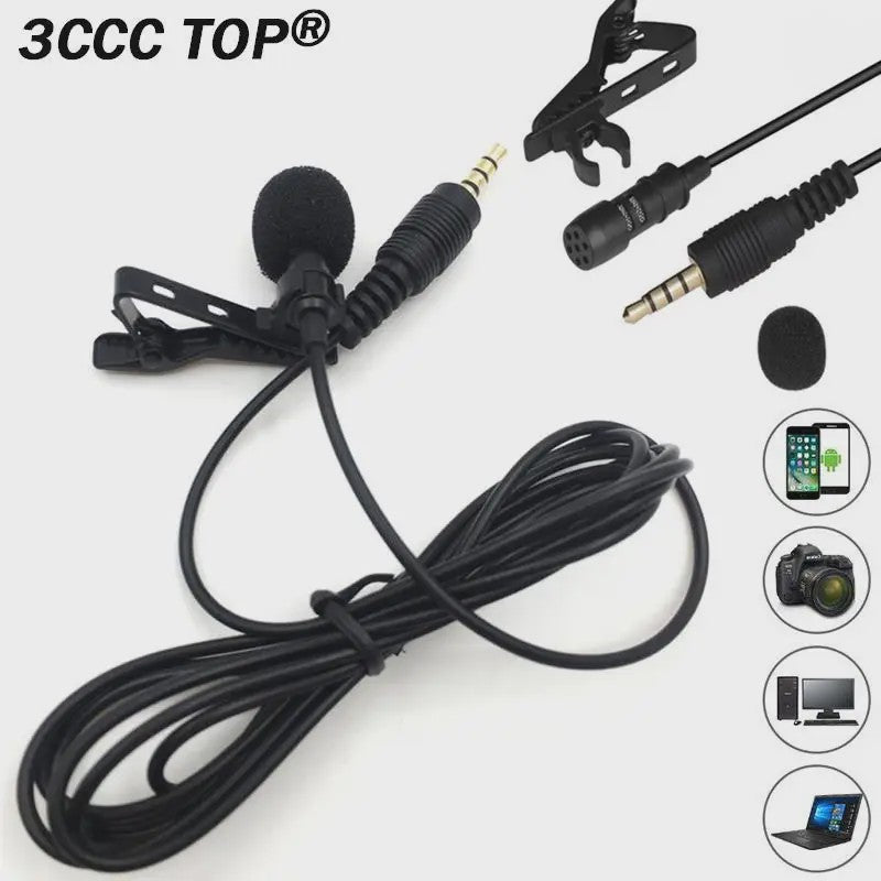 Externe Lavalier Microfoon met 3.5mm Jack voor Auto Radio, DVD-spelers en meer