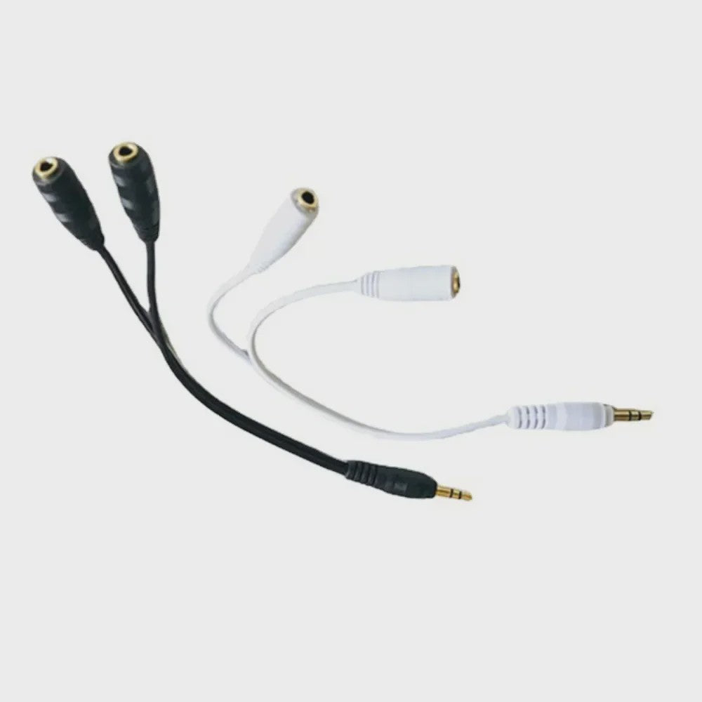 3.5mm Y-Splitter Kabel: 1 Male naar 2 Female Audio Adapter voor Koptelefoon & Microfoon