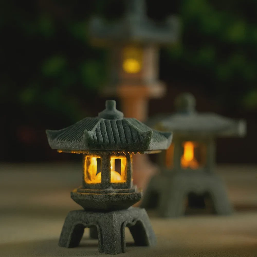Mini Pagode Lantaarn Decoratie - Zen Tuin, Aquarium & Buiten