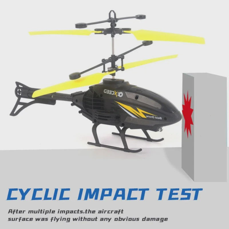 Handgestuurde RC Helikopter met Verlichting - Impactbestendig & Oplaadbaar