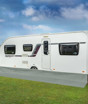Caravan & Camper Tochtstrook 75x600cm - Winddicht met Wielkast Covers & Zuignappen