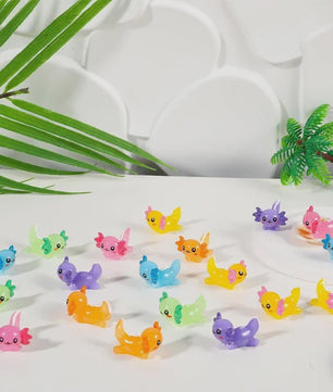 35x Schattige Axolotl Miniatuur Ornamenten - Perfect voor Aquarium & Sprookjes Tuin Decoratie