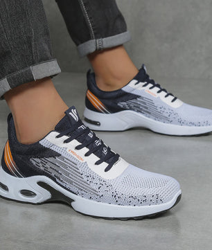 Heren Ademende Hardloopschoenen met Gebreid Mesh - Comfortabele Casual Schoenen voor Dagelijks Gebruik