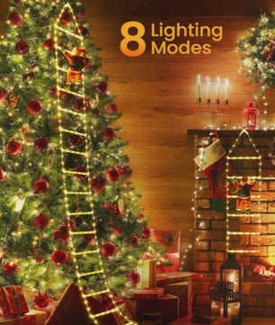 Kerstman Klimladder LED Verlichting - 1.5/3M - USB Plug - 8 Modi