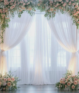 Witte Transparante Tule Gordijnen - Sfeervolle Decoratie voor Huis & Fotografie