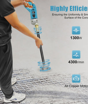1300W Handzame Beton Vibrator met 1.5/2m Staaf - Krachtig en Efficiënt