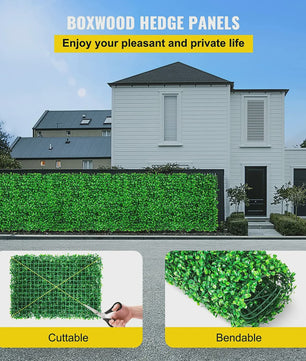 Kunstplant Muurdecoratie Buxus Hek Paneel - Realistische Groene Achterwand voor Privacy