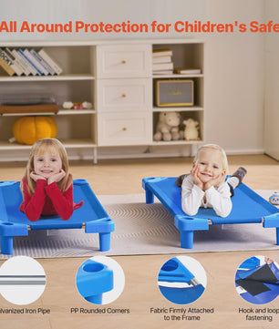 Stapelbare Kinderbedjes Set van 4 of 6 - Draagbaar en Comfortabel voor Kinderopvang en Thuis