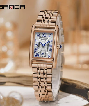 SANDA 1116 Elegante Dameshorloge Rechthoekig - Waterdicht & Stijlvol