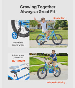 Kinderfiets BMX Stijl Blauw - 14, 16, 18 inch - Met Zijwieltjes