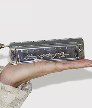 Professionele Chromatische Mondharmonica C - 10 Gaten, 40 Tonen