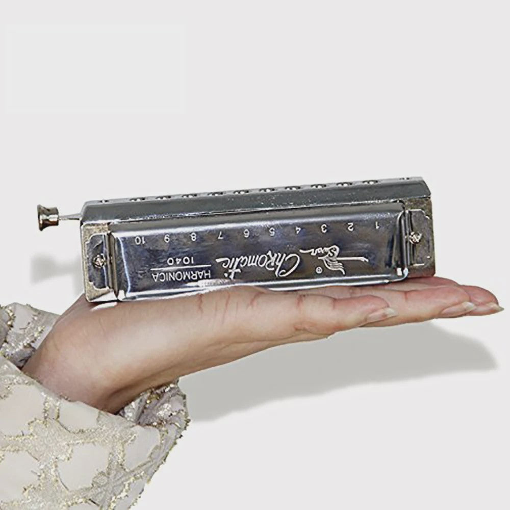 Professionele Chromatische Mondharmonica C - 10 Gaten, 40 Tonen