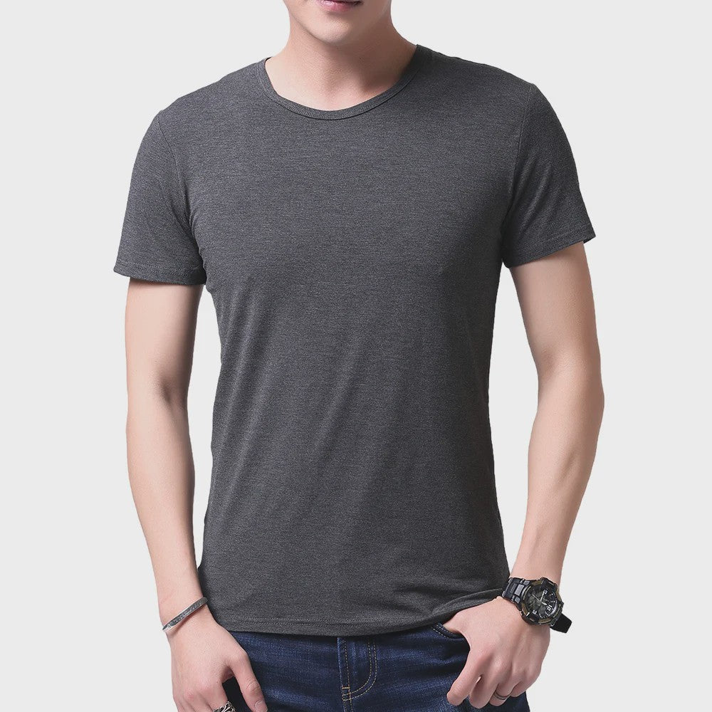 2-Pack Bamboe Fiber T-shirts Heren - Ronde Hals, Korte Mouw, Ademend & Zweetabsorberend