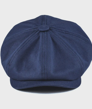 BOTVELA Heren Gatsby Pet van Twill Katoen - Stijlvolle 8-Panel Flat Cap