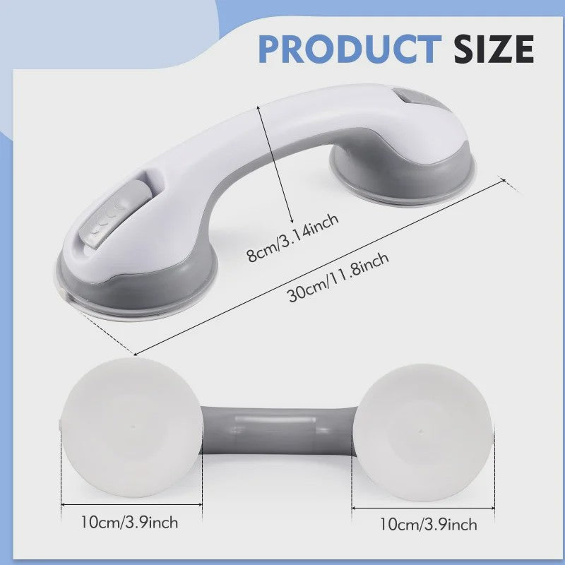 2x Antislip Douchegreep met Zuignap - Veiligheidshandvat voor Badkamer & Toilet